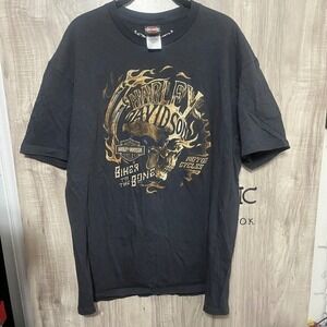 Harley-Davidson Biker to the Bone Skull T-Shirt XL Timms Harley Augusta GA